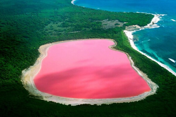 Цветные озёра с фото и описанием - Озеро Хиллиер в Австралии