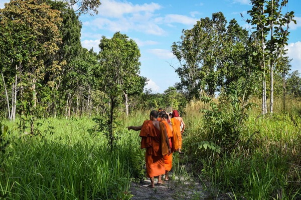 Гора Ораль в Камбодже - место паломничества буддистов