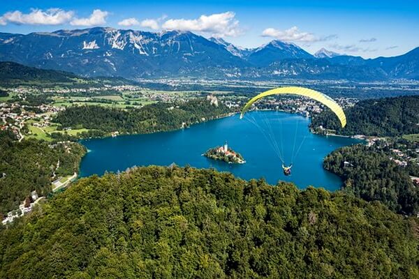 Места полётов на параплане в Европе - Озеро Блед в Словении