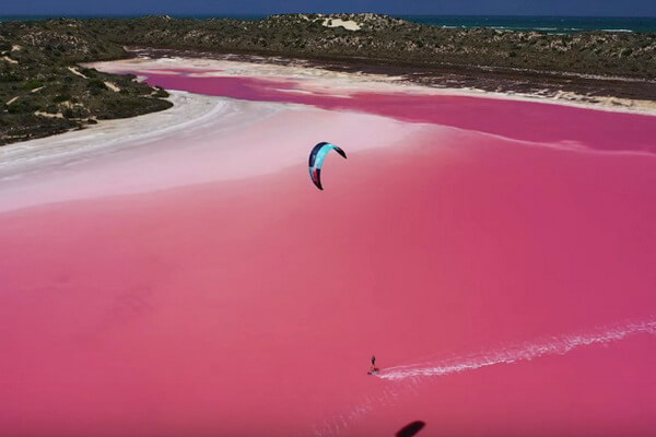 Розовые озёра мира с фото и описанием - Лагуна Хатт, Австралия